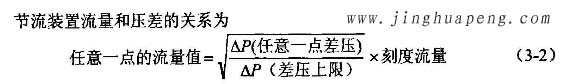 高效過濾器流量風量檢測中節(jié)流裝置流量和壓差的關(guān)系圖